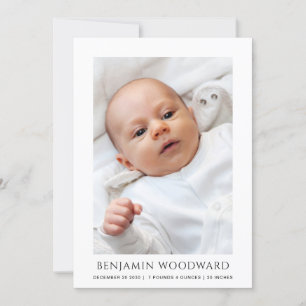 Anúncio de Nascimento da Foto do Bebê