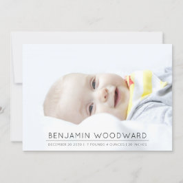 Anúncio de Nascimento da Foto do Bebê