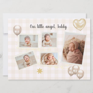 Anúncio de Nascimento da Foto do Bebê