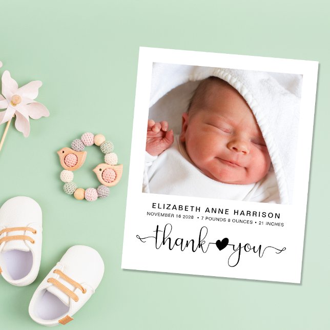 Anúncio de Nascimento da Foto do Bebê do Orçamento (Criador carregado)