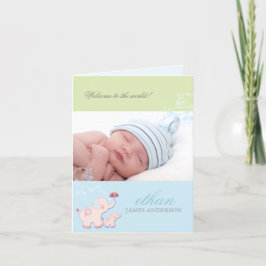 Anúncio de Nascimento da Foto do Bebê Elefante