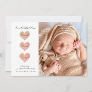 Anúncio de Nascimento da Foto do Bebê Moderno