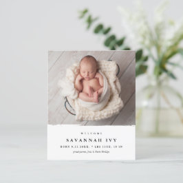 Anúncio de Nascimento da Foto do Bebê Moderno do O