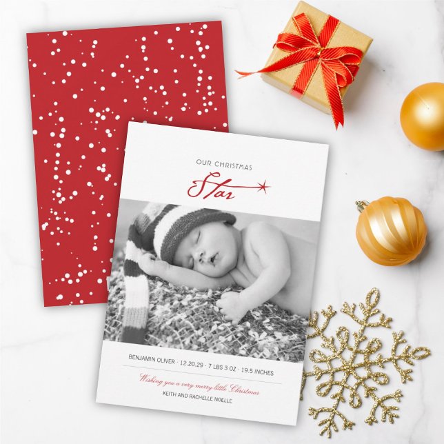 Anúncio de Nascimento da Foto do Nosso Bebê da Est (Criador carregado)