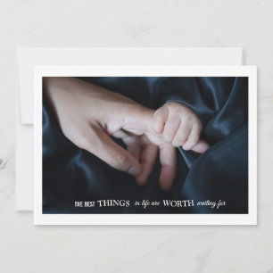 Anúncio de Nascimento da Foto Tocada no Tender