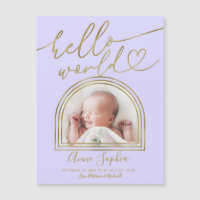 Anúncio de Nascimento da Frame Chic Arch World