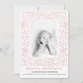 Anúncio de Nascimento da Garota de Entrega de Feli