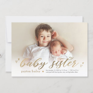 Anúncio de Nascimento da Irmã Bebê