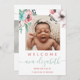 Anúncio de Nascimento da Menina