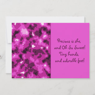 Anúncio de Nascimento da Menina da Camuflagem Rosa