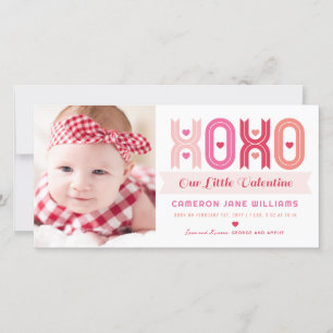 Anúncio de nascimento da Namorados Rosa XOXO