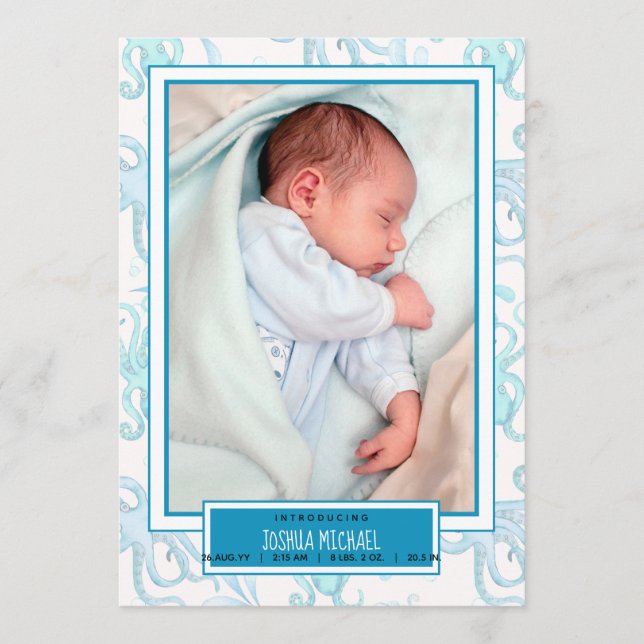 Anúncio de Nascimento da Vida no Mar de Octopus (Frente)