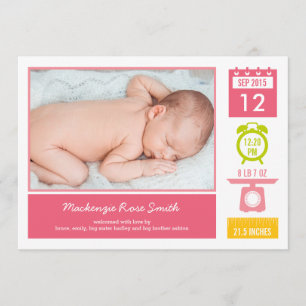 Anúncio de Nascimento das Estatísticas do precioso