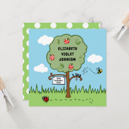 Anúncio de nascimento de árvore de celebração pers