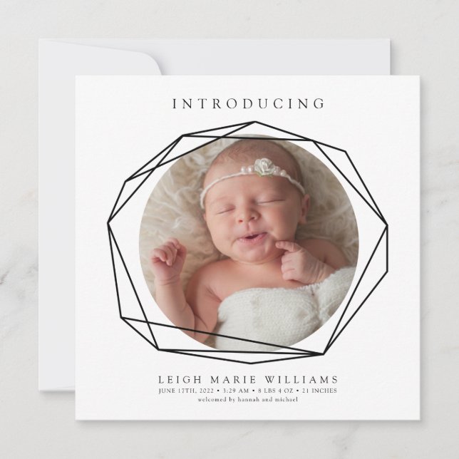 ANÚNCIO DE NASCIMENTO DE BABY Apresentando o bebê (Frente)