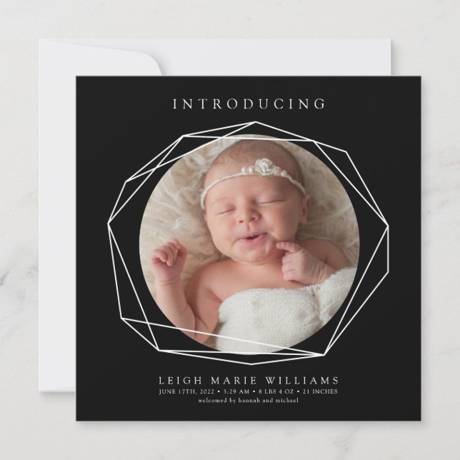 ANÚNCIO DE NASCIMENTO DE BABY Apresentando o bebê (Frente)