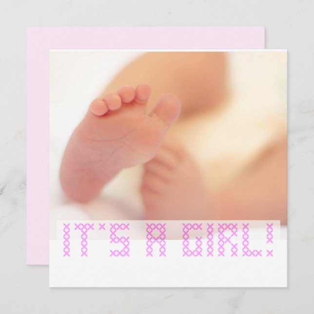 Anúncio de Nascimento de Bebê (Frente/Verso)