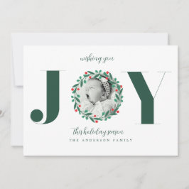 Anúncio de Nascimento de Bebê com Coroa de Natal