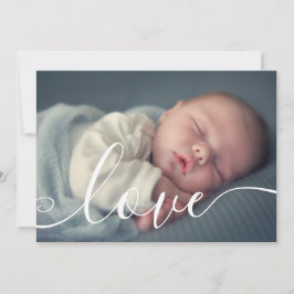 Anúncio de Nascimento de Bebê com Foto em Script E