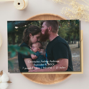 Anúncio de Nascimento de Bebê com Foto Personaliza