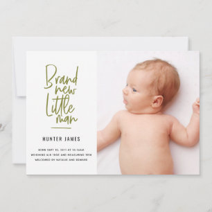 Anúncio de nascimento de bebê desenhado à mão mode