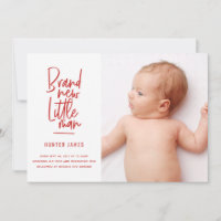 Anúncio de nascimento de bebê desenhado à mão mode