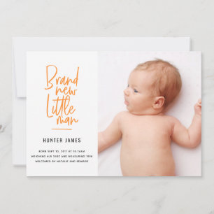 Anúncio de nascimento de bebê desenhado à mão mode