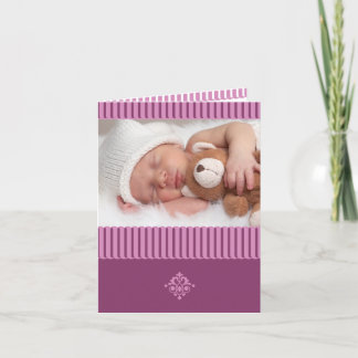 Anúncio de Nascimento de Bebê Menina Foto Carta El