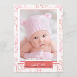 Anúncio de Nascimento de Bebê Menina Polvo Vida Ma