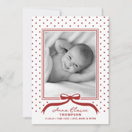 Anúncio de Nascimento de Férias Arco de Bolinhas