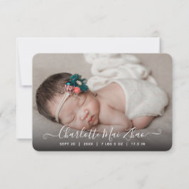 Anúncio de nascimento de foto