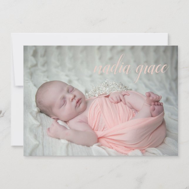 Anúncio de nascimento de foto (Frente)