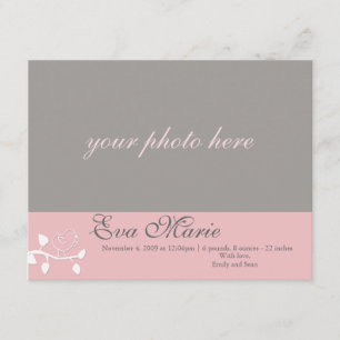 Anúncio de nascimento de foto