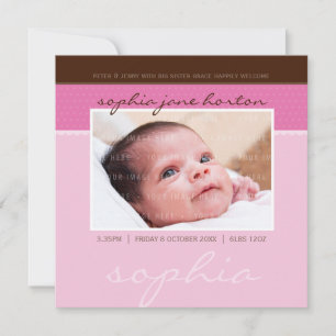 ANÚNCIO DE NASCIMENTO DE FOTO :: 2SQ com manchas s