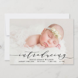 Anúncio de nascimento de Foto Botânica Cor-de-Rosa