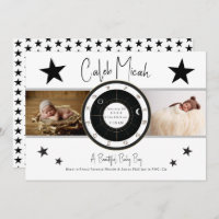 Anúncio de Nascimento de Foto com Sinal Sun e Lua