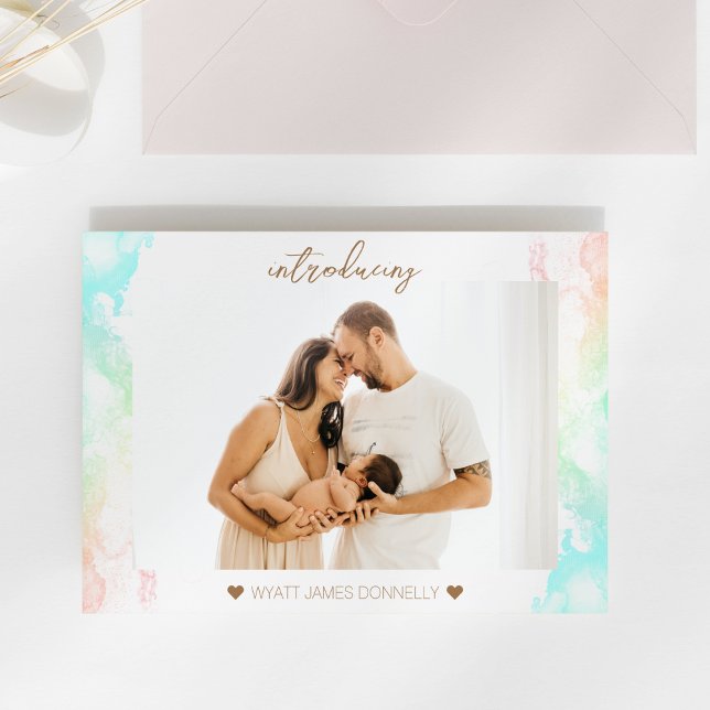 Anúncio de nascimento de Foto das Nuvens Coloridas (Criador carregado)