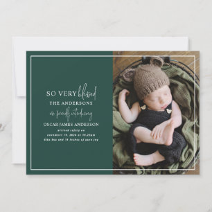 Anúncio de nascimento de foto de Natal mínimo mode