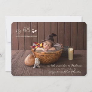 Anúncio de Nascimento de Foto de Pequenos Corações