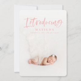 Anúncio de nascimento de foto de texto de script d