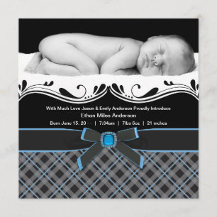 Anúncio de Nascimento de Foto do Baby Boy da Xadre