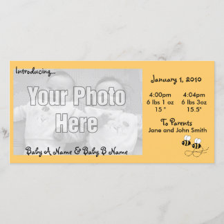 Anúncio de nascimento de Foto do Bees Twins