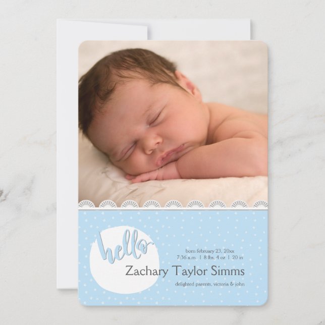 Anúncio de Nascimento de Foto do Bolinhas (Frente)