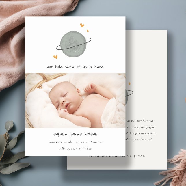 Anúncio de Nascimento de Foto do Coração do Mundo  (Criador carregado)