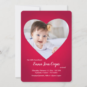 Anúncio de Nascimento de Foto do Grande Coração