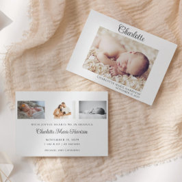 Anúncio de Nascimento de Foto do Nome do Bebê de S