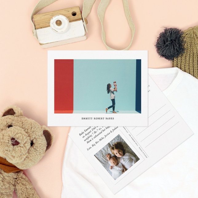 Anúncio de nascimento de Foto Gráfico Simples (Criador carregado)