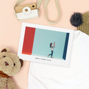 Anúncio de nascimento de Foto Gráfico Simples