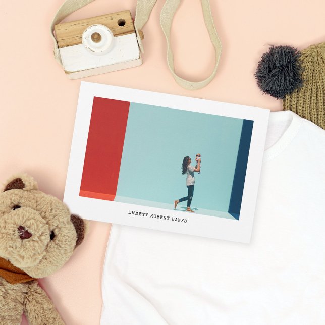 Anúncio de nascimento de Foto Gráfico Simples (Criador carregado)