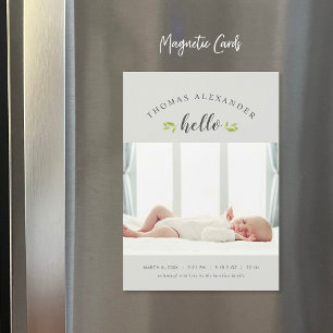 Anúncio de nascimento de Foto Magnética de Tiny Tw